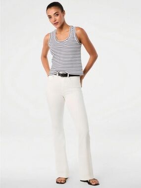 Spanx Sculpt ReDefine Flare Jean in Linen Sz 8